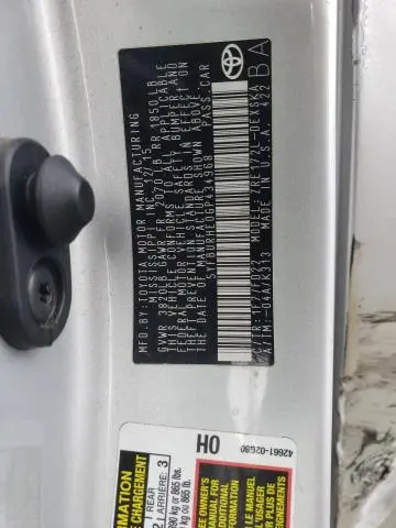 2016 TOYOTA COROLLA L