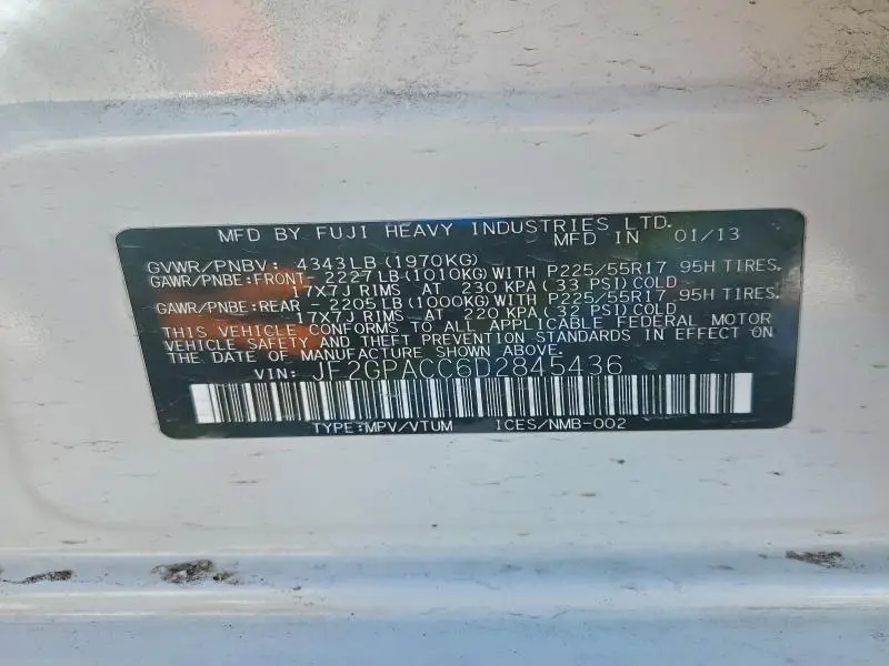 2013 SUBARU XV CROSSTREK 2.0 PREMIUM  