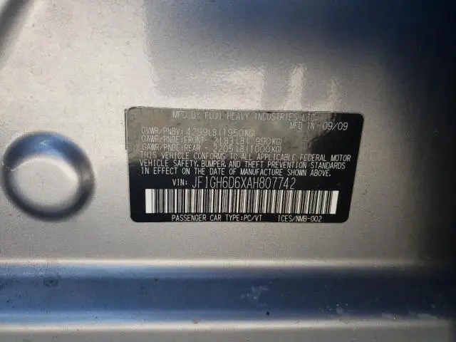 2010 SUBARU IMPREZA OUTBACK SPORT
