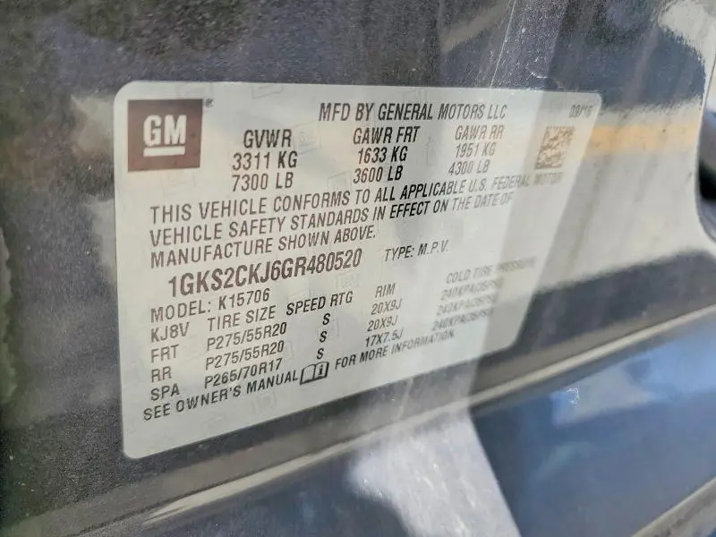 2016 GMC YUKON DENALI  