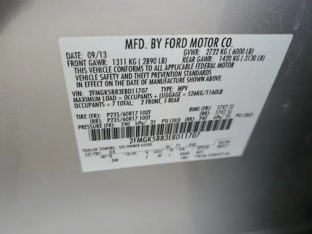 2014 FORD FLEX SE  