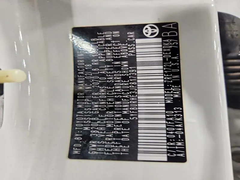 2018 TOYOTA COROLLA L  