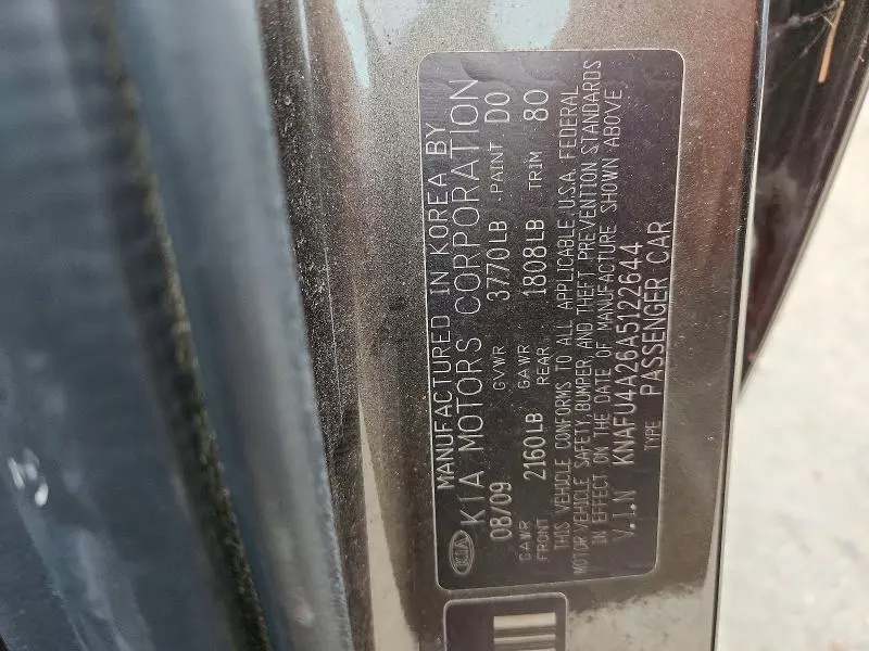 2010 KIA FORTE EX  