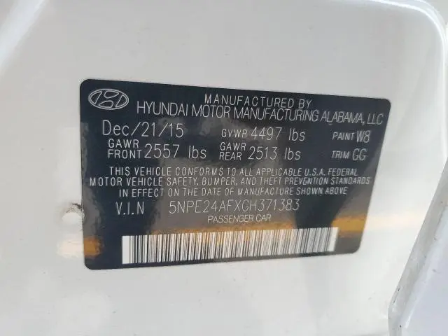 2016 HYUNDAI SONATA SE  