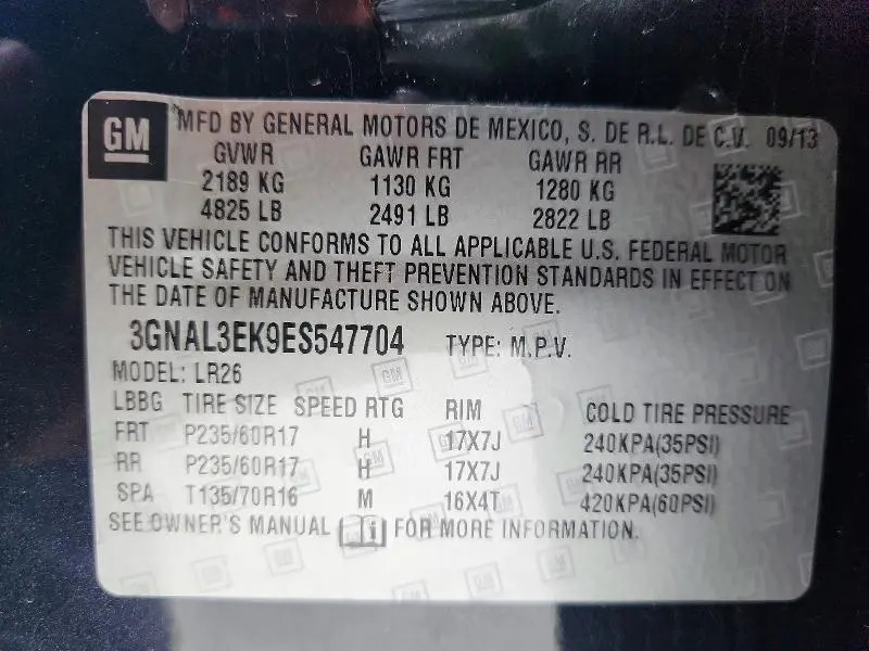 2014 CHEVROLET CAPTIVA   