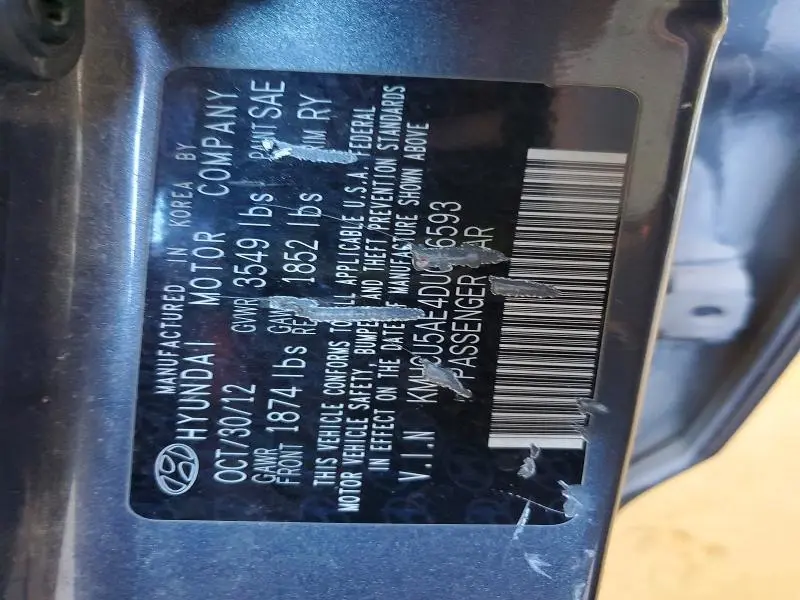 2013 HYUNDAI ACCENT GLS  