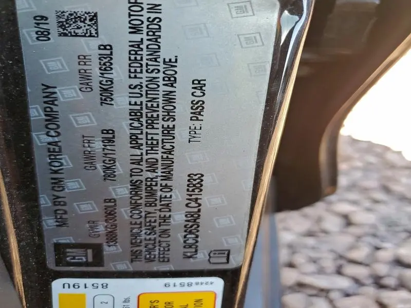 2020 CHEVROLET SPARK 1LT  