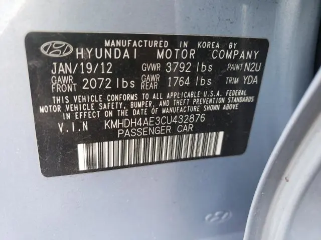 2012 HYUNDAI ELANTRA GLS