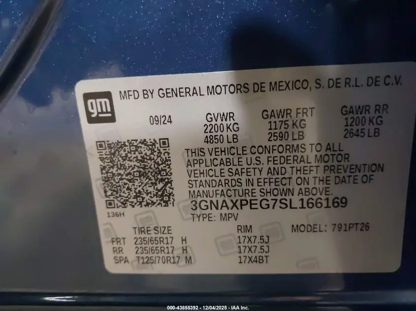 2025 CHEVROLET EQUINOX AWD LT