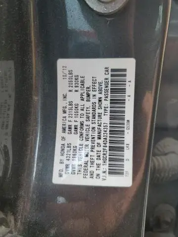 2013 HONDA ACCORD EXL  