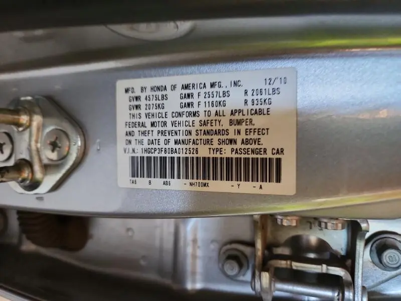 2011 HONDA ACCORD EXL  
