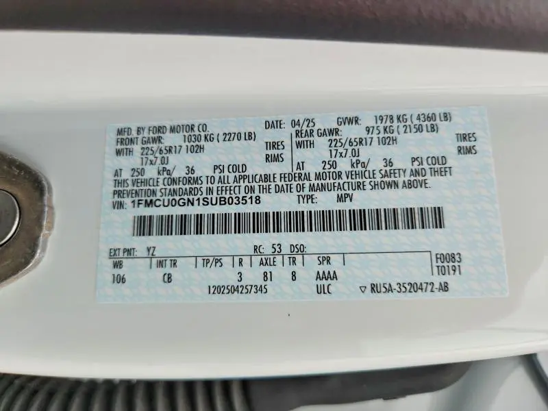 2025 FORD ESCAPE ACTIVE  