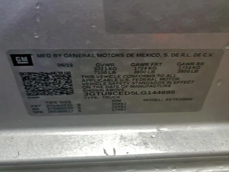 2020 GMC SIERRA K1500 ELEVATION  