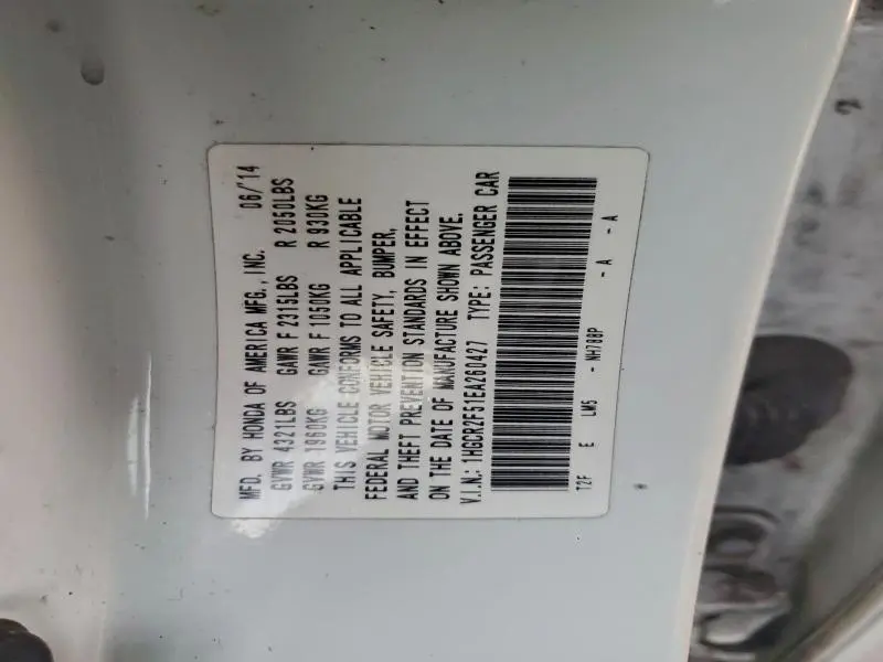 2014 HONDA ACCORD SPORT  