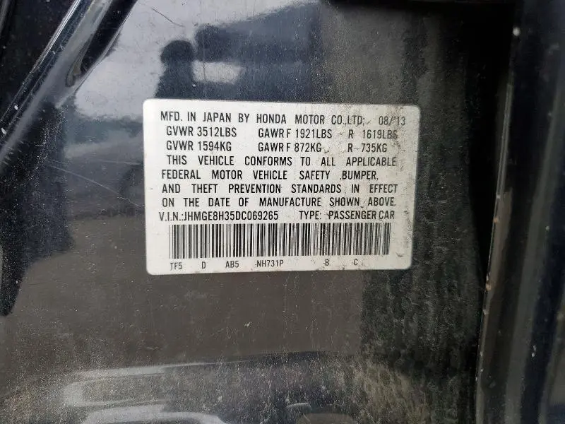 2013 HONDA FIT   