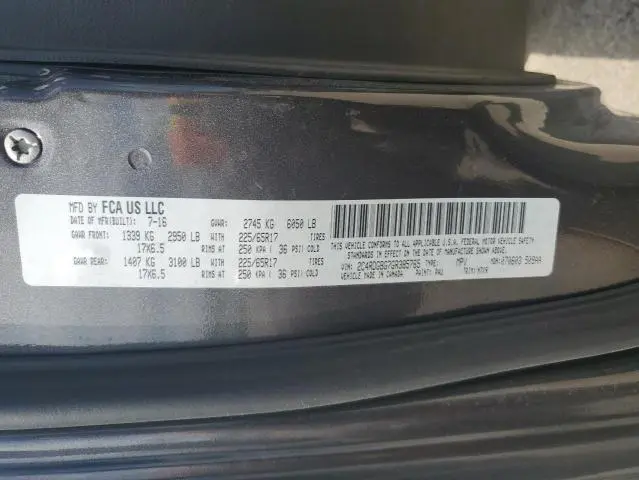 2016 DODGE GRAND CARAVAN SE  