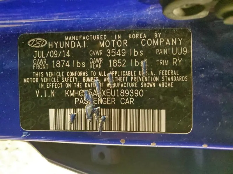 2014 HYUNDAI ACCENT GLS  