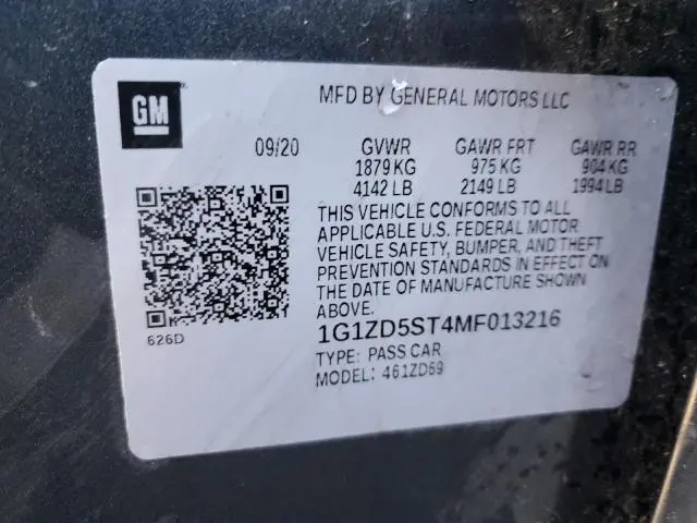 2021 CHEVROLET MALIBU LT  