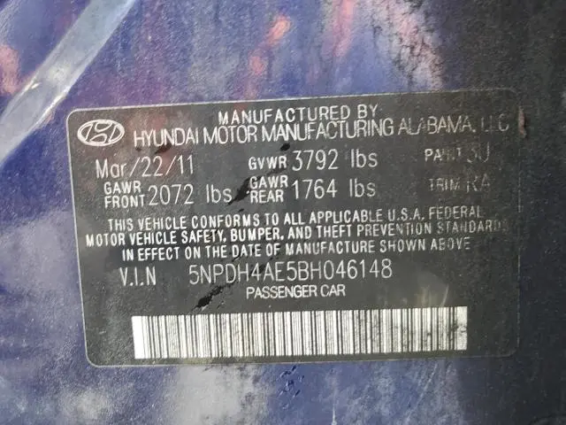 2011 HYUNDAI ELANTRA GLS  