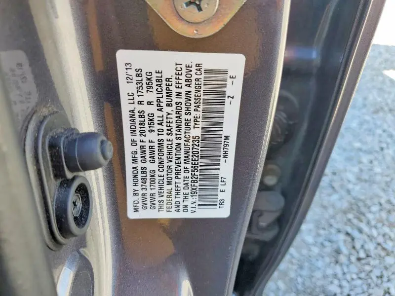 2014 HONDA CIVIC LX  