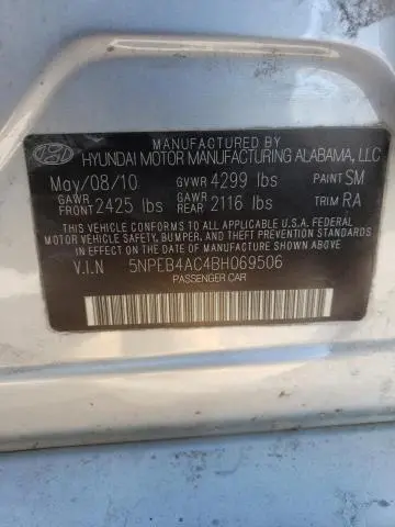 2011 HYUNDAI SONATA GLS  