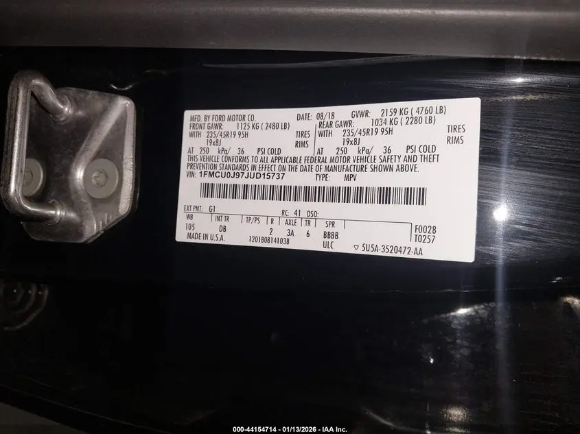 2018 FORD ESCAPE TITANIUM