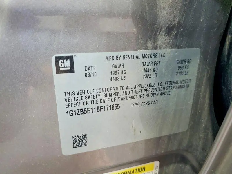 2011 CHEVROLET MALIBU LS  