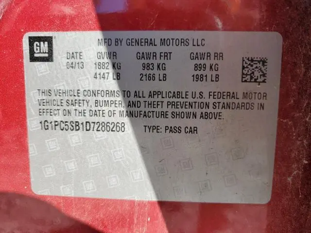 2013 CHEVROLET CRUZE LT  