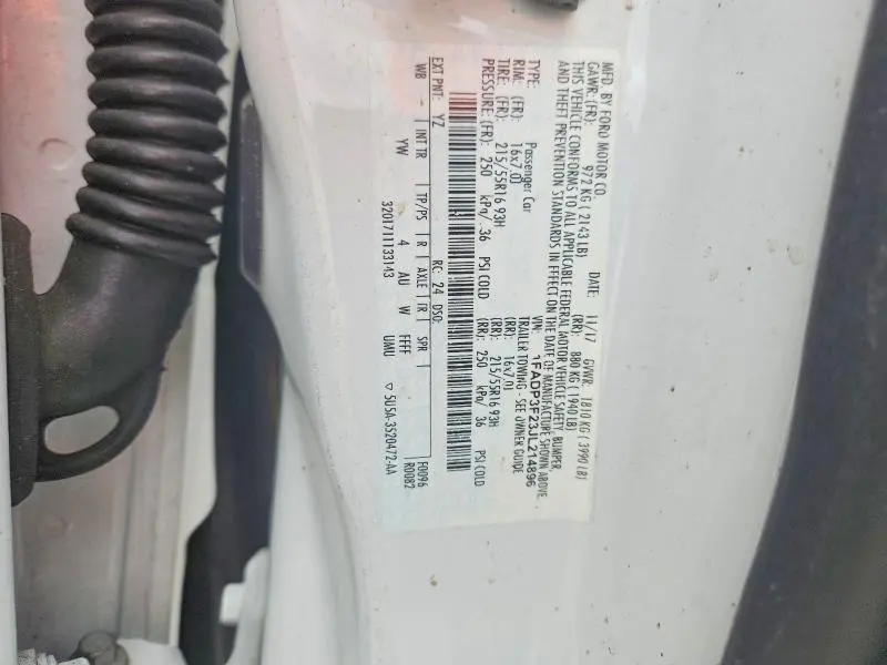 2018 FORD FOCUS SE  