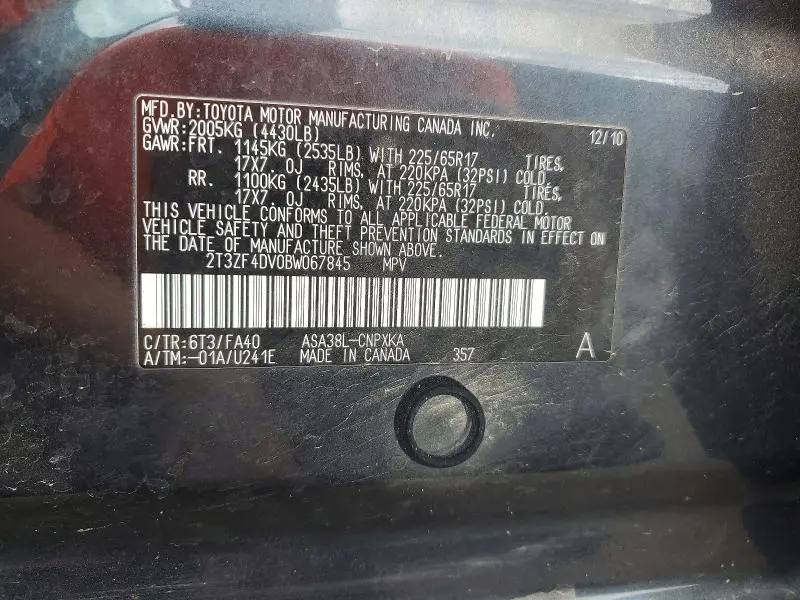2011 TOYOTA RAV4 BASE  