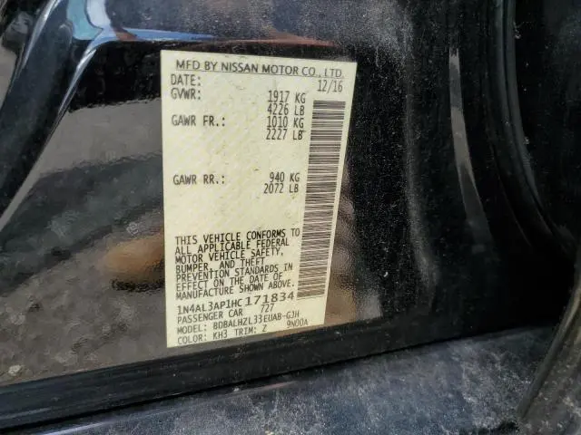 2017 NISSAN ALTIMA 2.5  