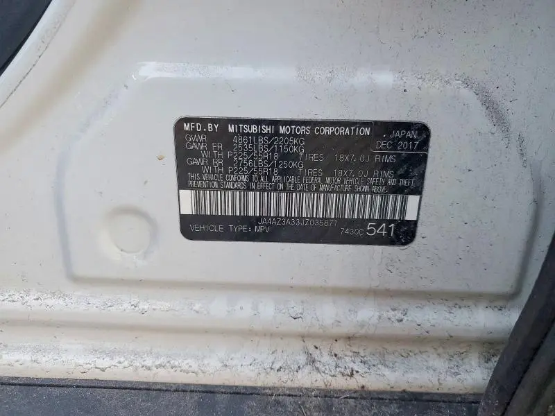 2018 MITSUBISHI OUTLANDER SE  