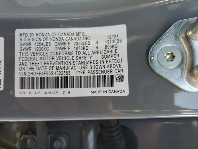 2025 HONDA CIVIC SPORT  