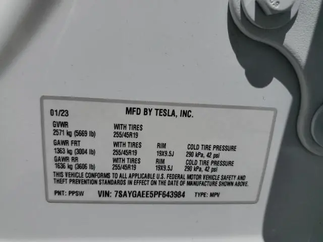 2023 TESLA MODEL Y 