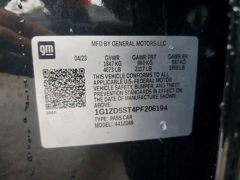 2023 CHEVROLET MALIBU LT *** PRIOR FLEET ***