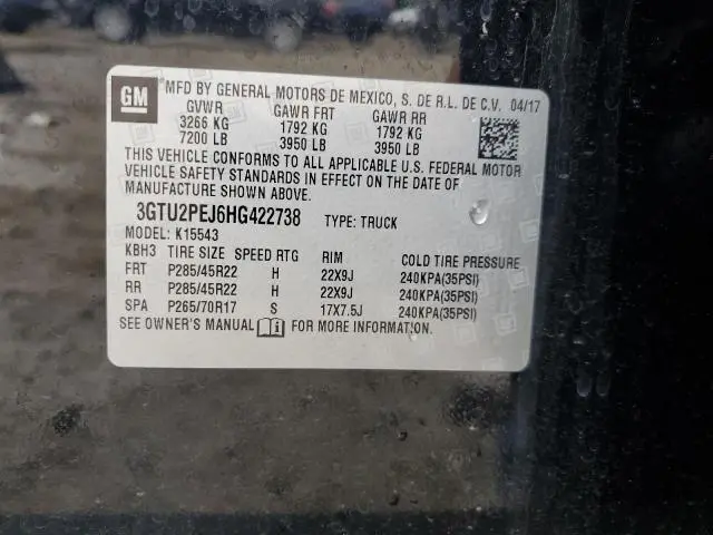 2017 GMC SIERRA K1500 DENALI  