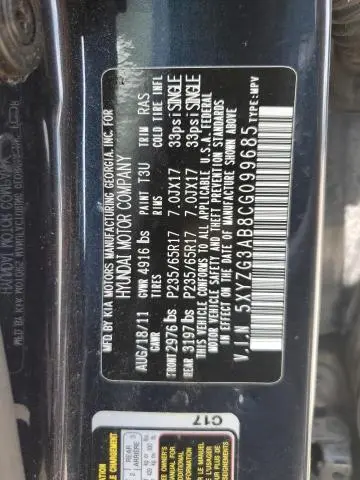 2012 HYUNDAI SANTA FE GLS  