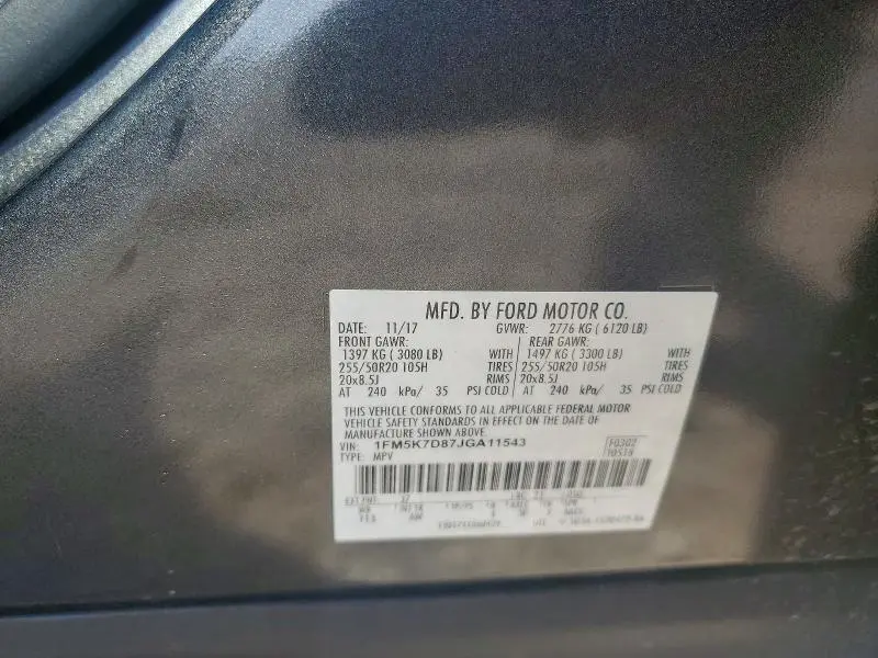 2018 FORD EXPLORER XLT  