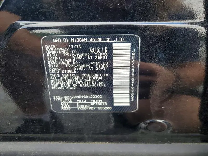 2016 INFINITI QX80 BASE  