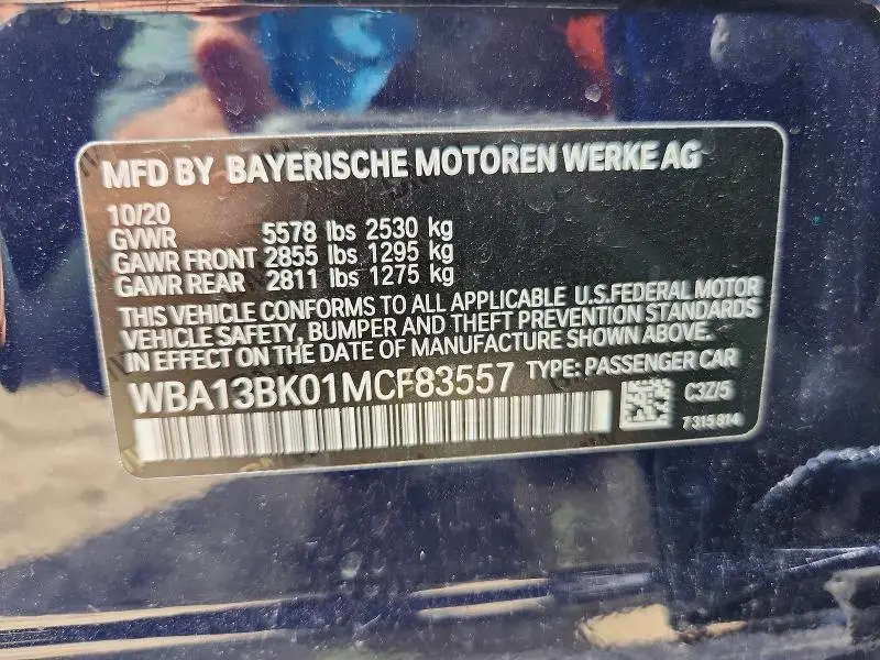 2021 BMW M550XI   