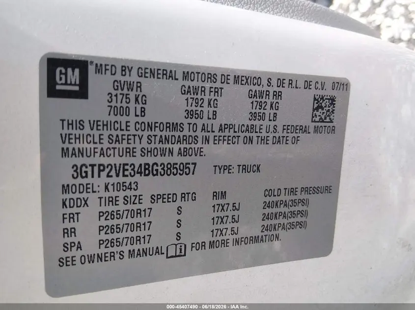 2011 GMC SIERRA 1500 SLE