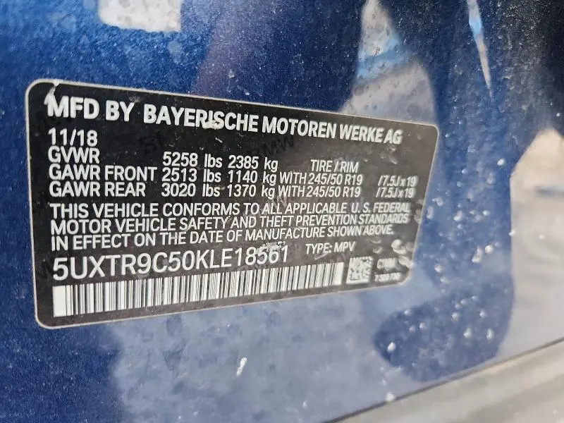 2019 BMW X3 XDRIVE30I  