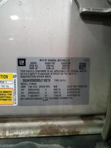 2013 BUICK ENCLAVE   