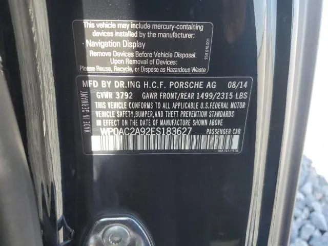 2014 PORSCHE 911 GT3