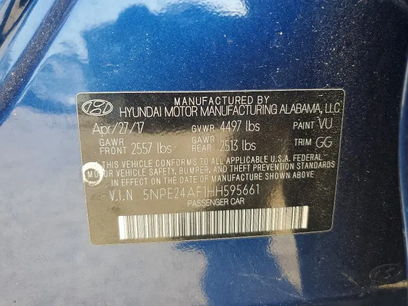 2017 HYUNDAI SONATA SE  