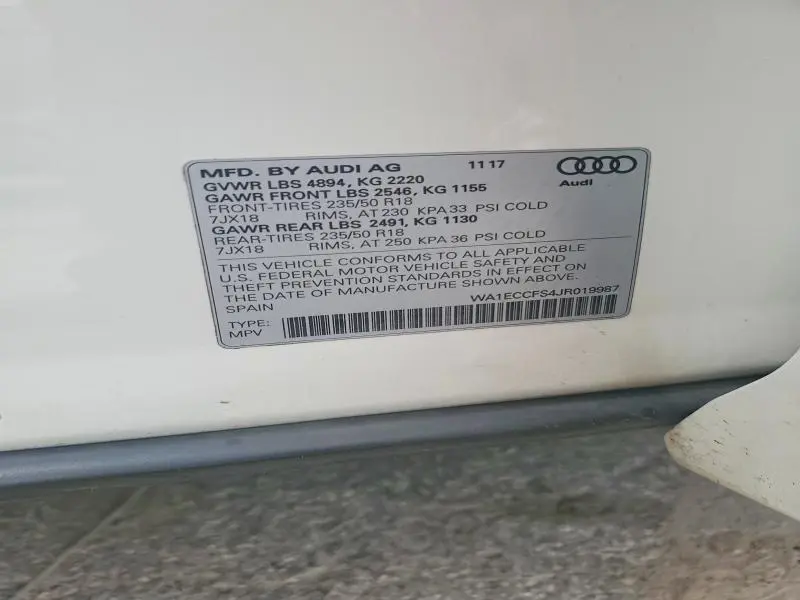 2018 AUDI Q3 PREMIUM  