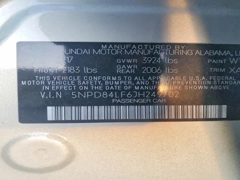 2018 HYUNDAI ELANTRA SEL  