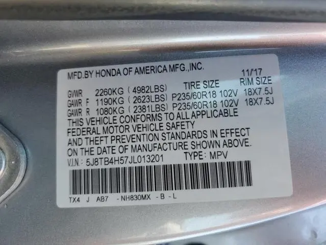 2018 ACURA RDX TECHNOLOGY  