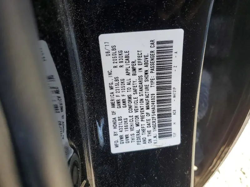 2017 HONDA ACCORD SPORT  