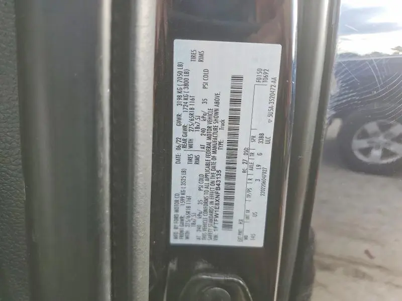 2022 FORD F150 SUPERCREW  